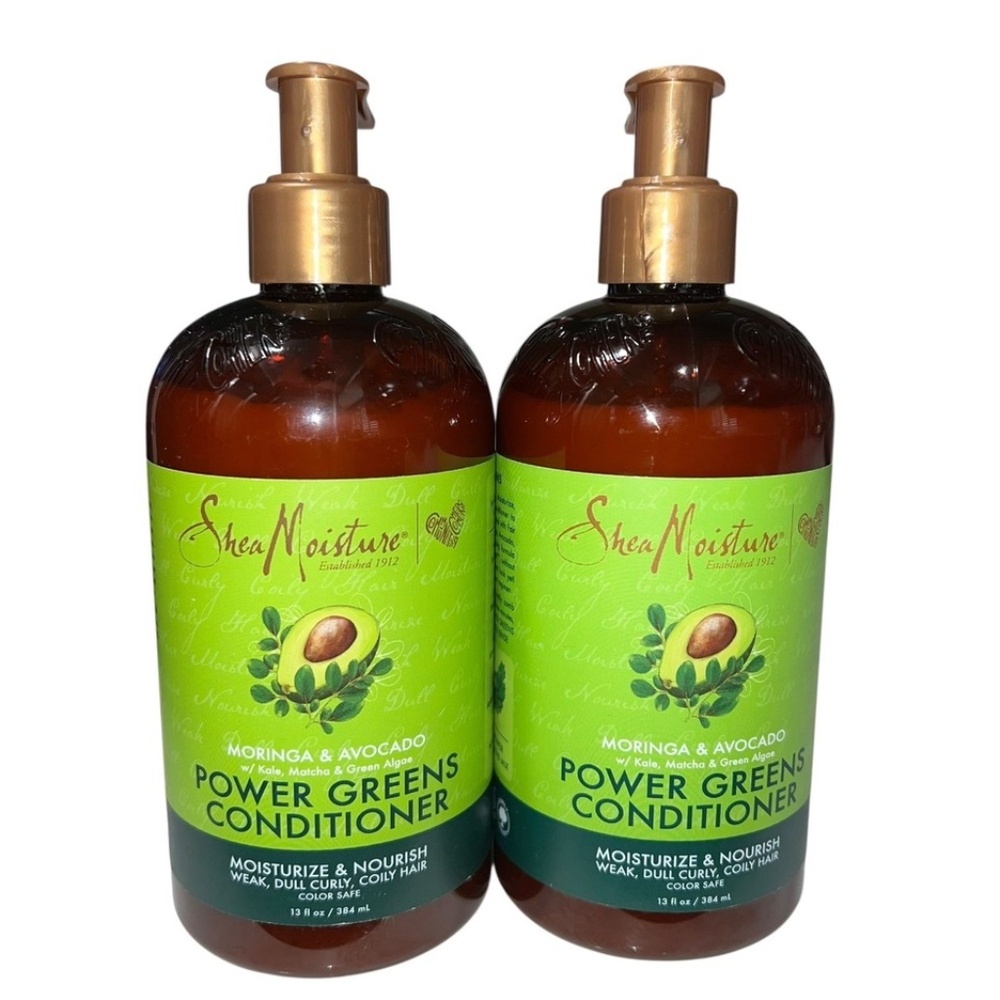 SheaMoisture Moringa & Avocado Power Greens Conditioner – Set of 2 (13 fl oz Eac